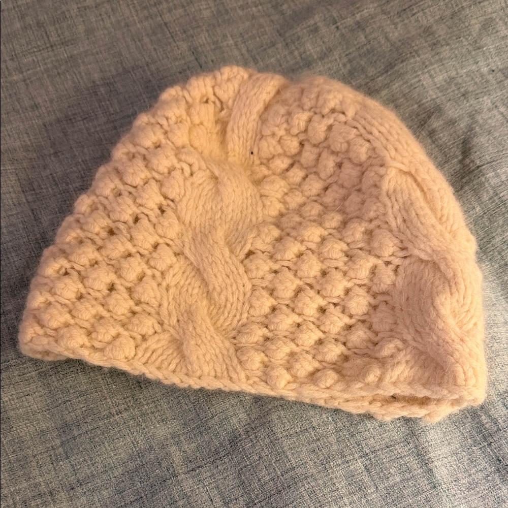 Lilu Cream Knit Beanie